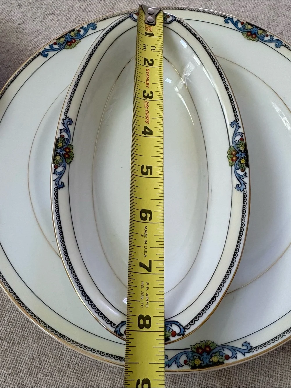 3 PC Noritake Floral Trim White Porcelain Dishes.